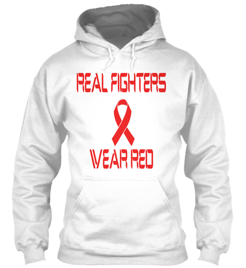 Real Fighters Wear Red Peripartum/Postpartum Cardiomyopathy Ppcm Fighters Fightppcm.Org White T-Shirt Front