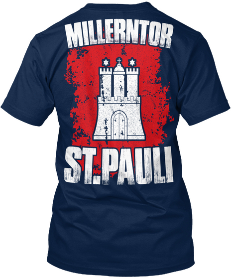  Millerntor St.Pauli Navy T-Shirt Back