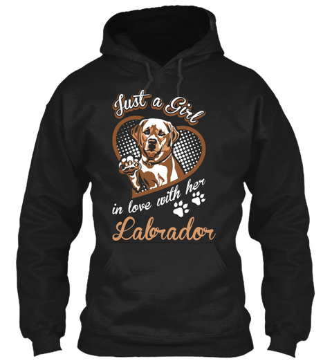 Just A Girl In Love With Lab Labrador Black Camiseta Front