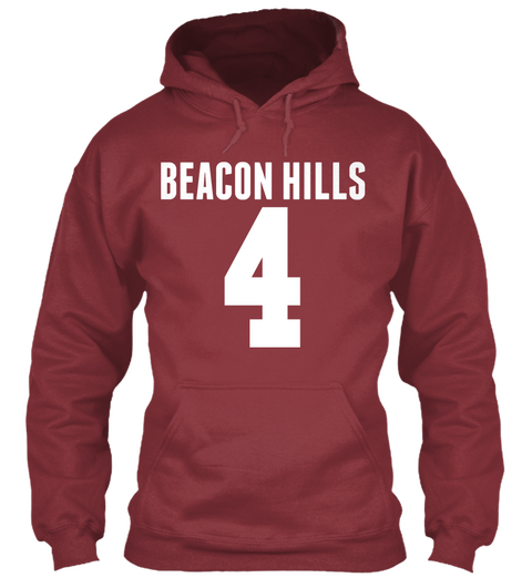 Beacon Hills 4 Maroon T-Shirt Front