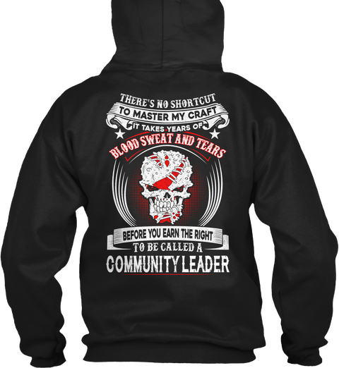 Community Leader Black T-Shirt Back
