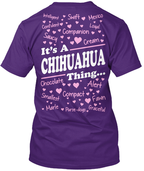 It's A Chihuahua Thing Purple áo T-Shirt Back