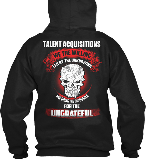 Talent Acquisitions Black T-Shirt Back