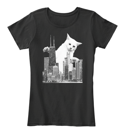 5. Catzilla Chicago Black T-Shirt Front