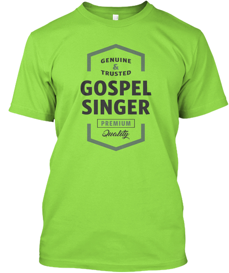 Gospel Singer Logo Tees Lime T-Shirt Front