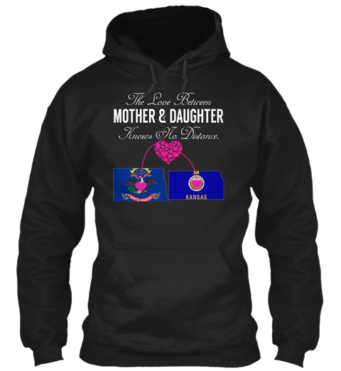 Mother Daughter   North Dakota Kansas Black Kaos Front
