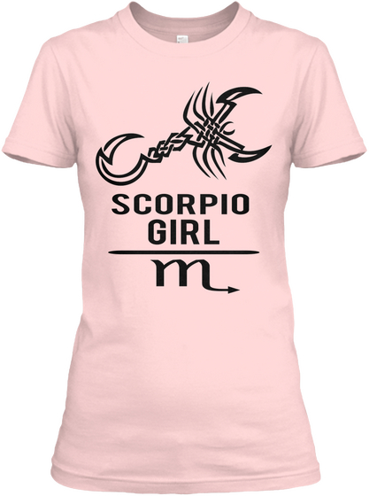 Scorpio Girl M Light Pink Camiseta Front