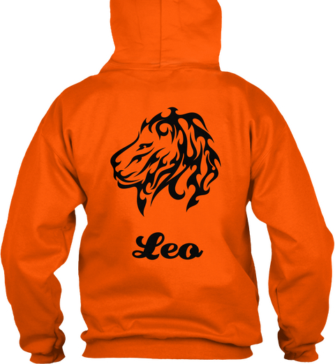 Leo
 Safety Orange T-Shirt Back