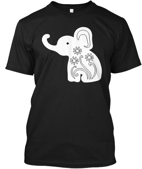 Elephant Black Camiseta Front