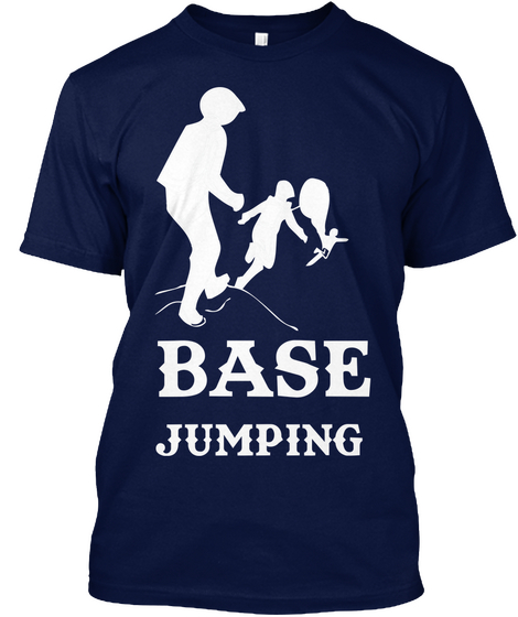 Base Jumping T Shirt Navy Maglietta Front
