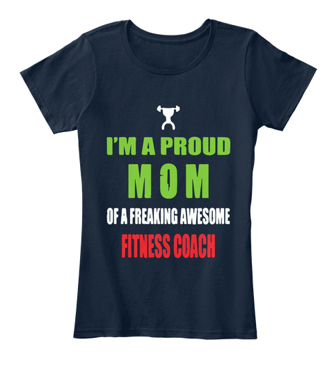 Fitness Mom Awesome New Navy T-Shirt Front