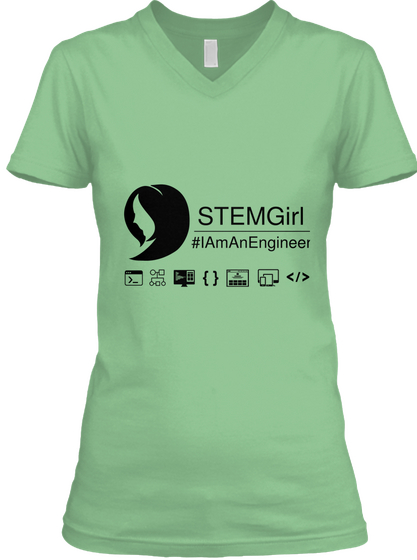 Stem Girl #Iaman Engineer {} </> Leaf  Camiseta Front