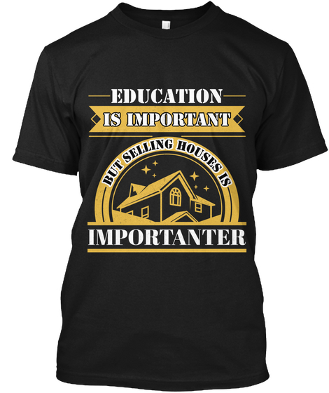 Real Estate Shirt For Awesome Agent  Black Camiseta Front