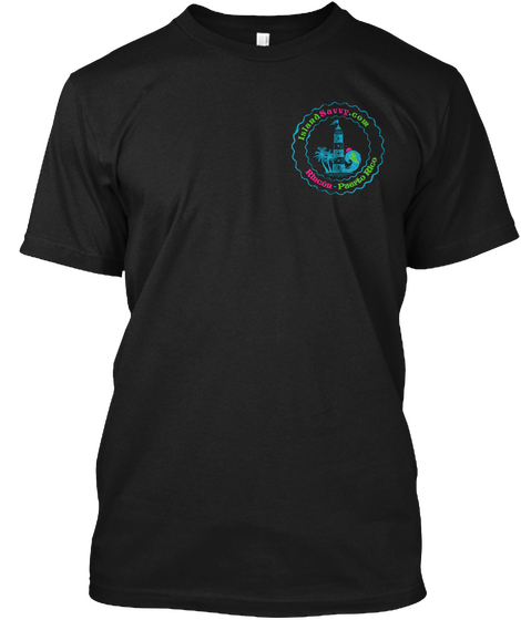 Islandsavvy.Com Rincon Puerto Rico Black T-Shirt Front