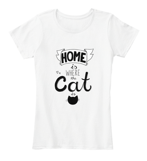 Cat Pet T Shirt For Women White T-Shirt Front