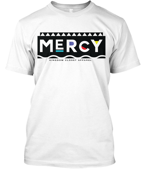 "Mercy" (90's Edition) White Maglietta Front