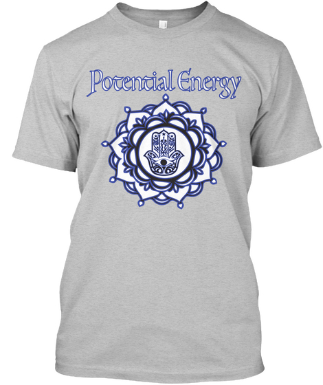 Potential Energy Light Heather Grey  T-Shirt Front