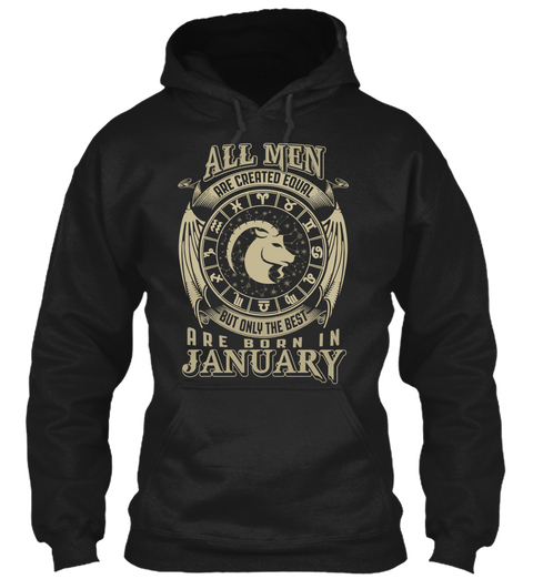 The Best Are Born In January Black áo T-Shirt Front