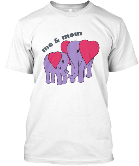  A Mother And Child Elephant Shirts White Camiseta Front