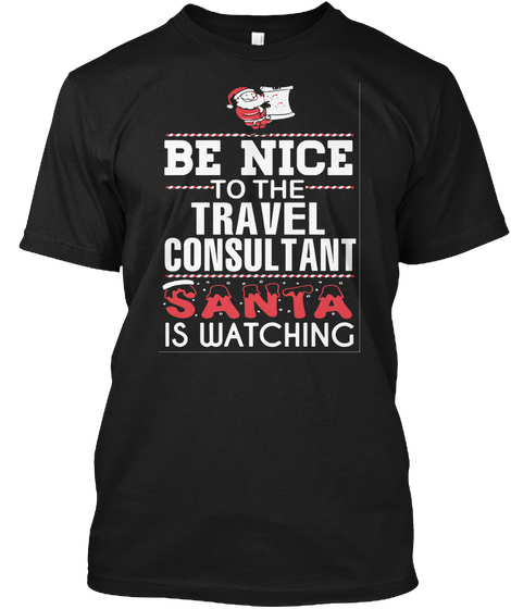 Travel Consultant Black Kaos Front