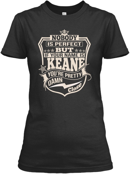 Nobody Perfect Keane Thing Shirts Black Kaos Front