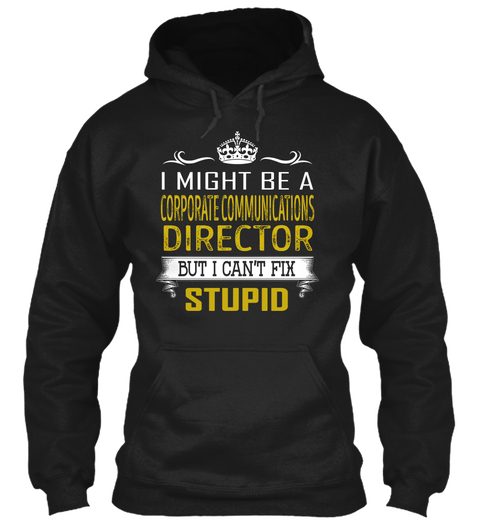 Corporate Communications Director Black T-Shirt Front