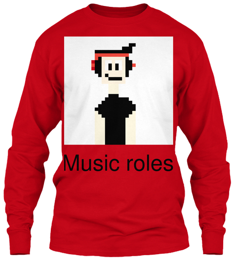 Music Roles Red Maglietta Front