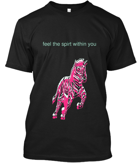 Feel The Spirt Within You Black T-Shirt Front