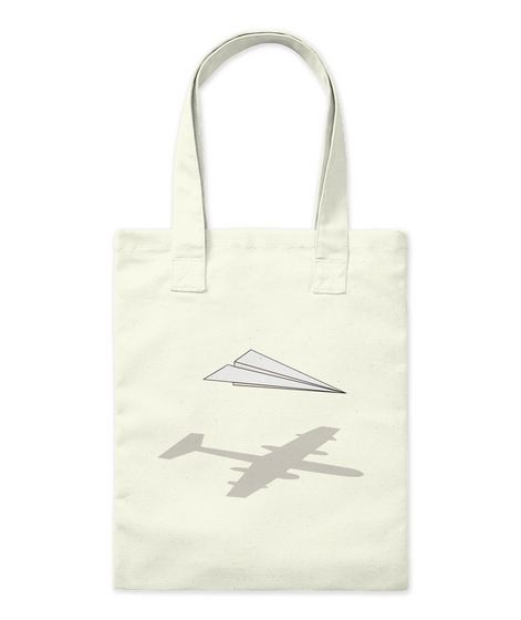 Paper Plane Wannabe Natural T-Shirt Front