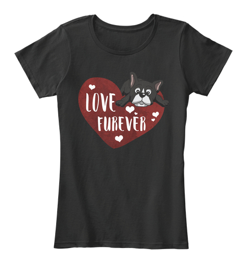 Love Forever Black áo T-Shirt Front