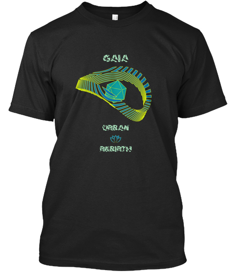 Gaia Urban Rebirth Black T-Shirt Front