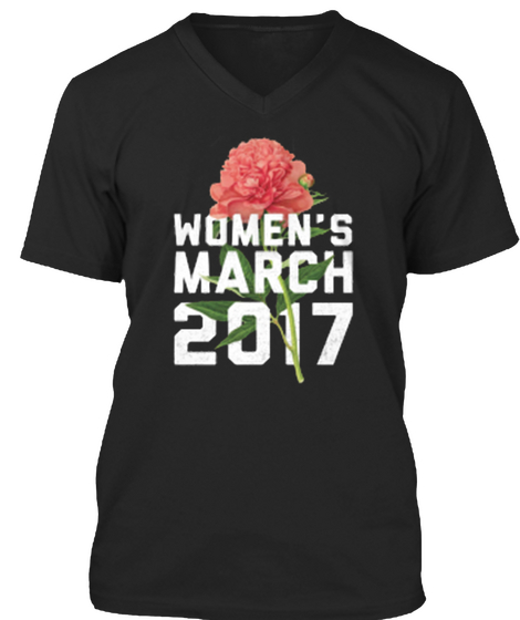 Women's March  Black T-Shirt Front
