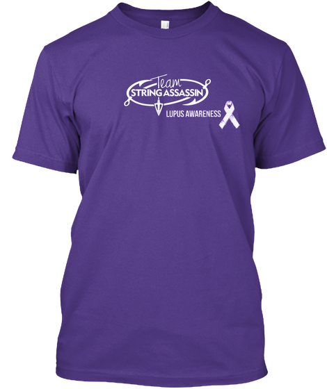 Team String Assassin Lupus Awareness Purple T-Shirt Front