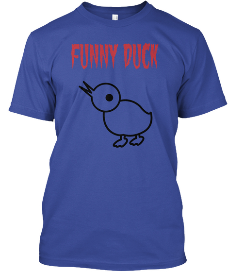 Funny Duck Deep Royal Maglietta Front