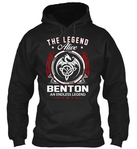The Legend Alive Benton An Endless Legend Black T-Shirt Front