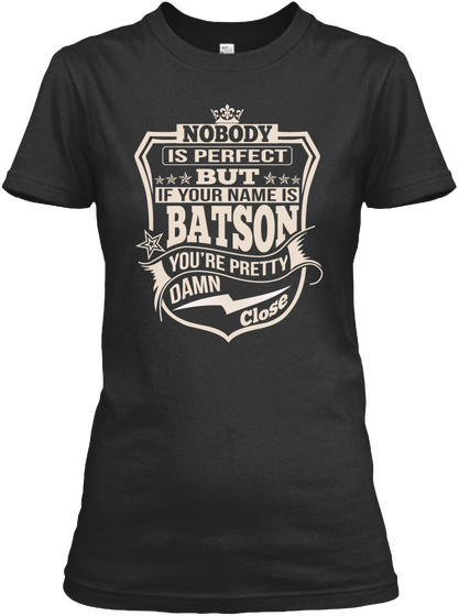 Nobody Perfect Batson Thing Shirts Black áo T-Shirt Front