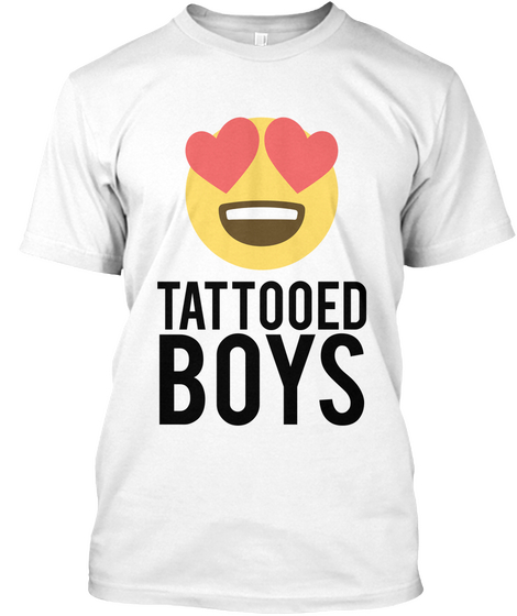 Tattooed Boys White T-Shirt Front