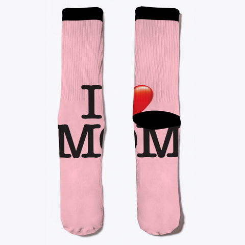 I Love Mom Pillow Pink T-Shirt Front