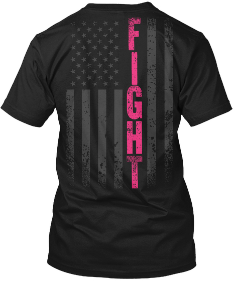 Fight Black T-Shirt Back