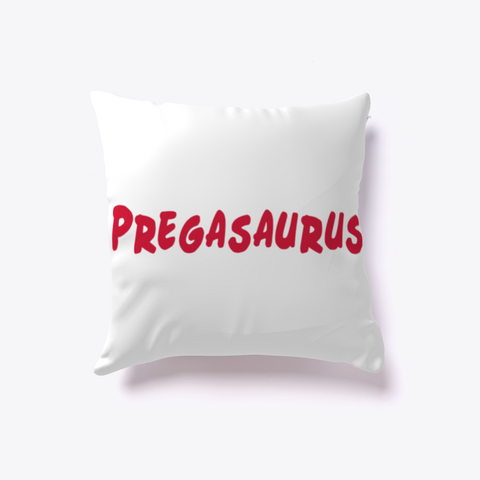 Black Pregasaurus Rawr Womens White Kaos Front