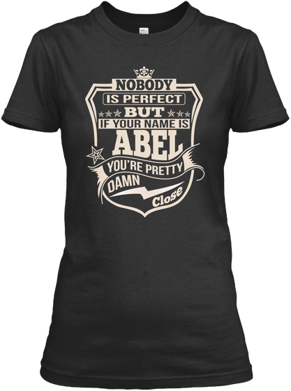 Nobody Perfect Abel Thing Shirts Black Maglietta Front