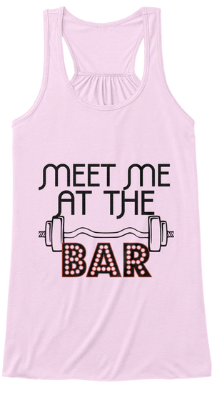 Meet Me  At The Bar Soft Pink Kaos Front