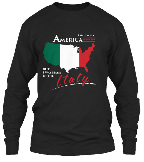 Italy Lovers  Black áo T-Shirt Front