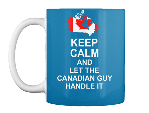 Keep Calm And Let The Canadian Guy Handle It Royal Blue T-Shirt Front