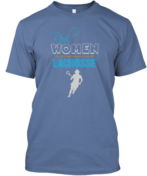 Lacrosse T Shirt Denim Blue Camiseta Front