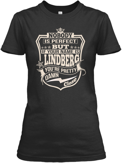 Nobody Perfect Lindberg Thing Shirts Black T-Shirt Front