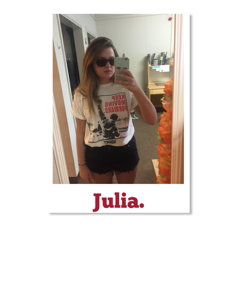 Julia. White T-Shirt Front