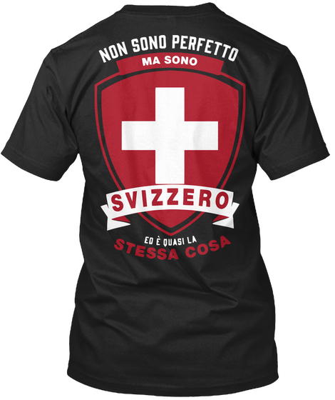 Camicia   Perfetto Svizzero Black áo T-Shirt Back