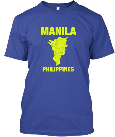Manila Philippines Deep Royal Camiseta Front