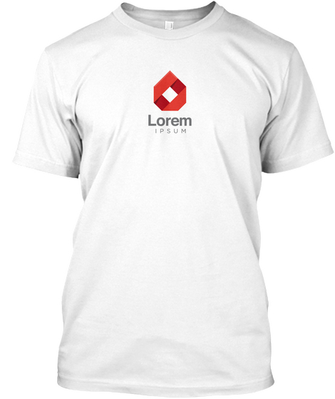 Lorem Ipsum White T-Shirt Front